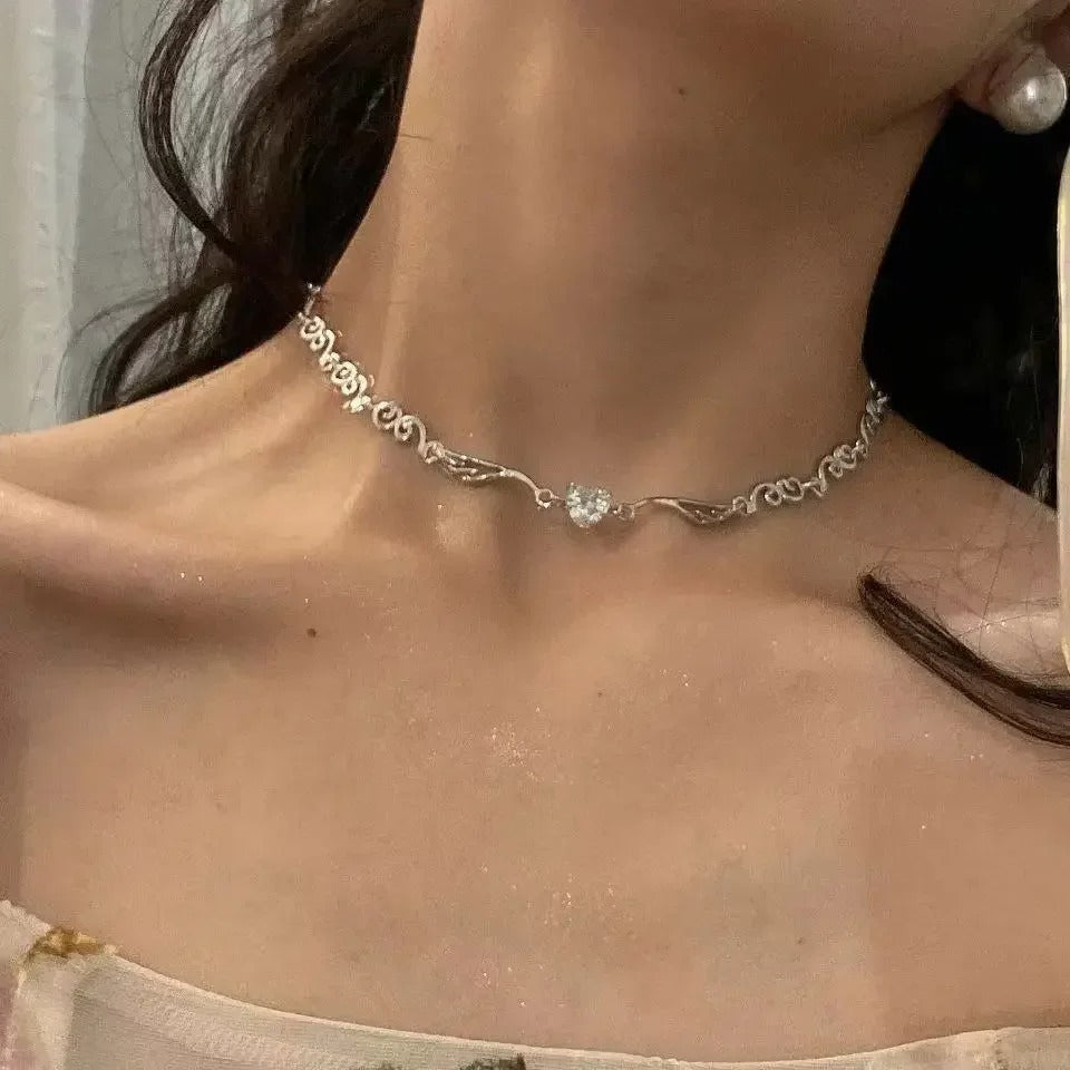 17243 1b-012 Collar de cadena de cristal 1 Pza