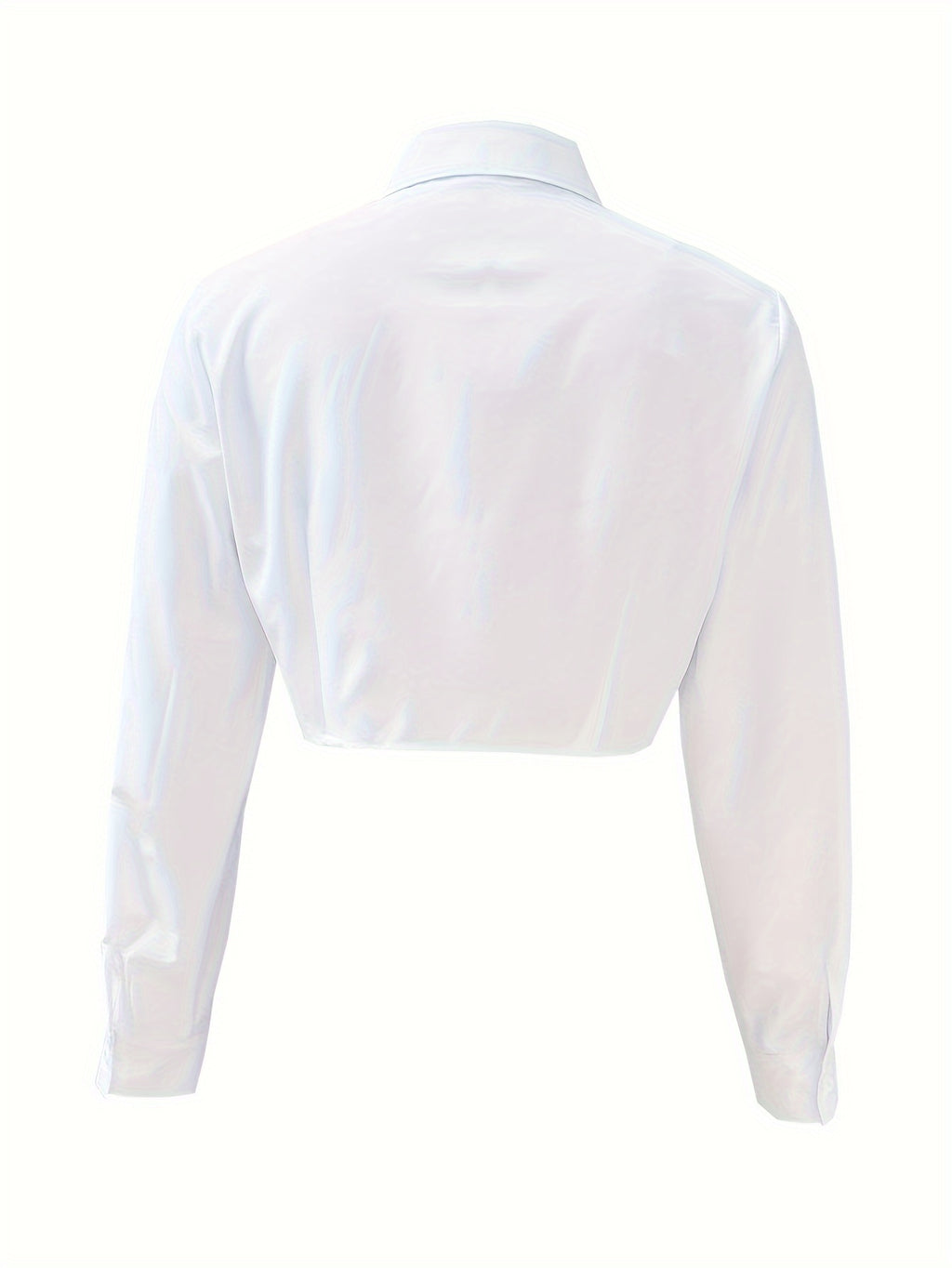 19205 1a-016 Blusa Corta Con Botones Sólidos 1 Pza