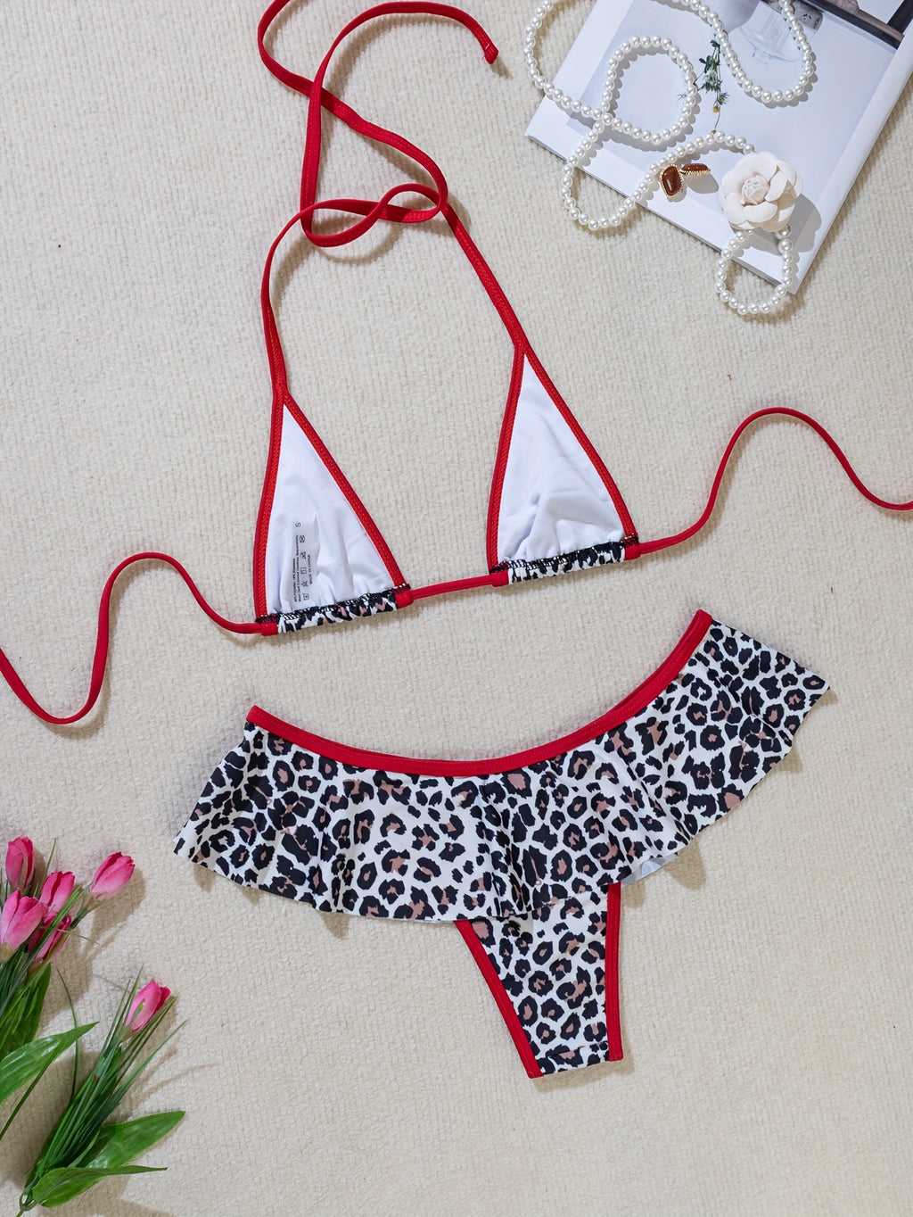 19579 1a-109 Bikini Diseño Leopardo 2 Pzas