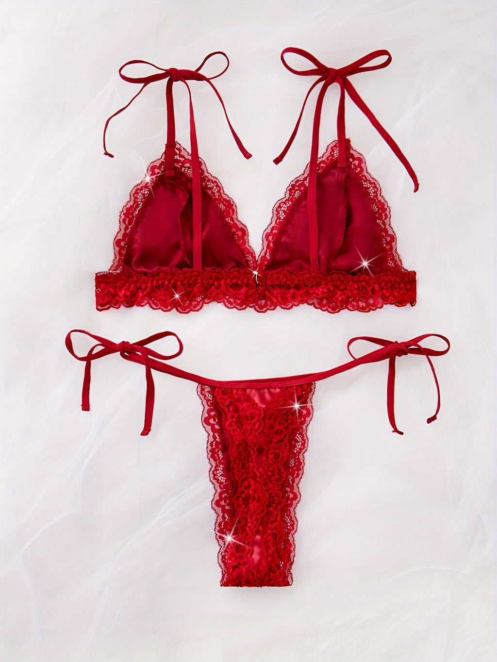 19634 ID-265 Conjunto de lencería sexy de encaje 2 Pzas