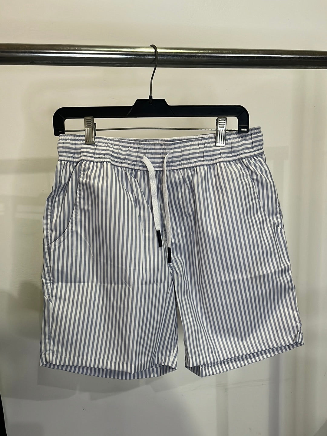 8660 1a-070 Short Tela Lineas Azules