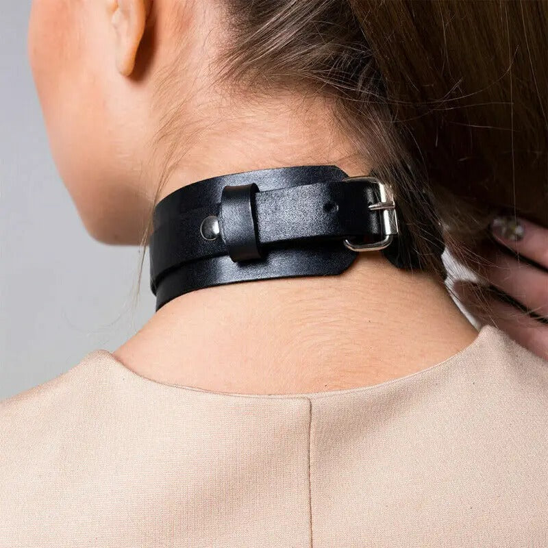 13082 1b-02-19 Accesorio 1 pzs de cuero PU con cuello redondo