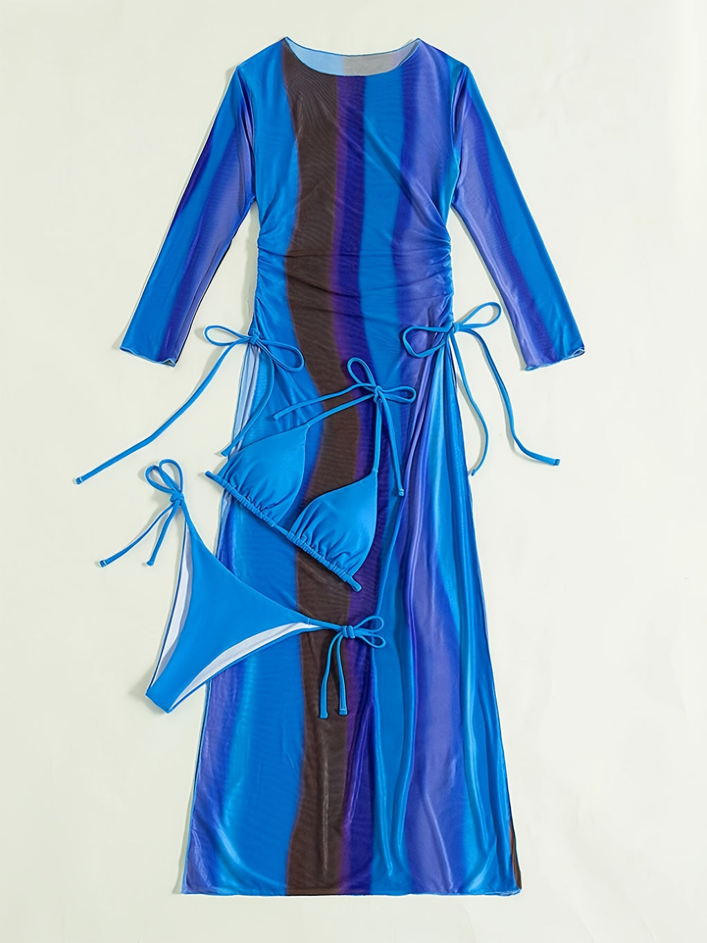 19444 1a-026 Conjunto Bikini Triángulo 3 Pzas