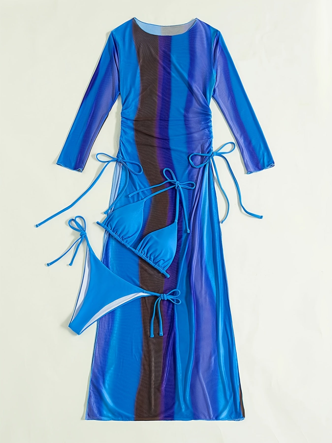 19444 1a-026 Conjunto Bikini Triángulo 3 Pzas