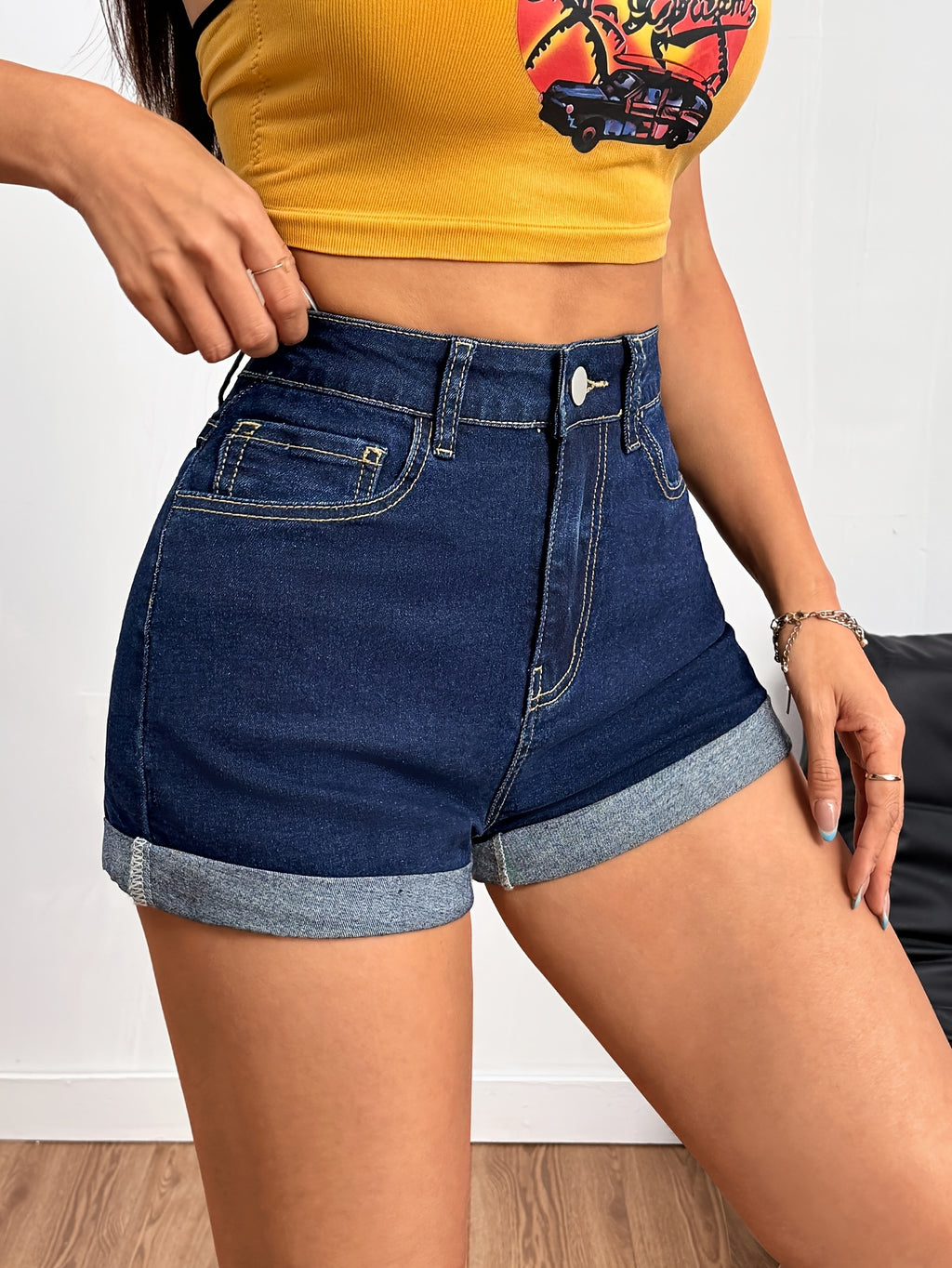 19661 1t-007 Shorts Mezclilla Elásticos 1 Pza