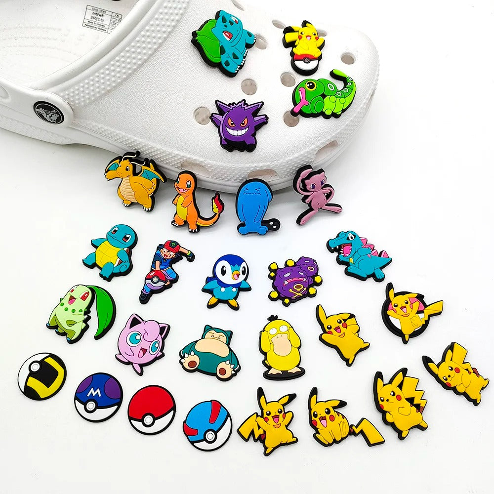 6646 Pines 27 piezas de Pokemón Decoración de hebilla de zapato DIY para Crocs