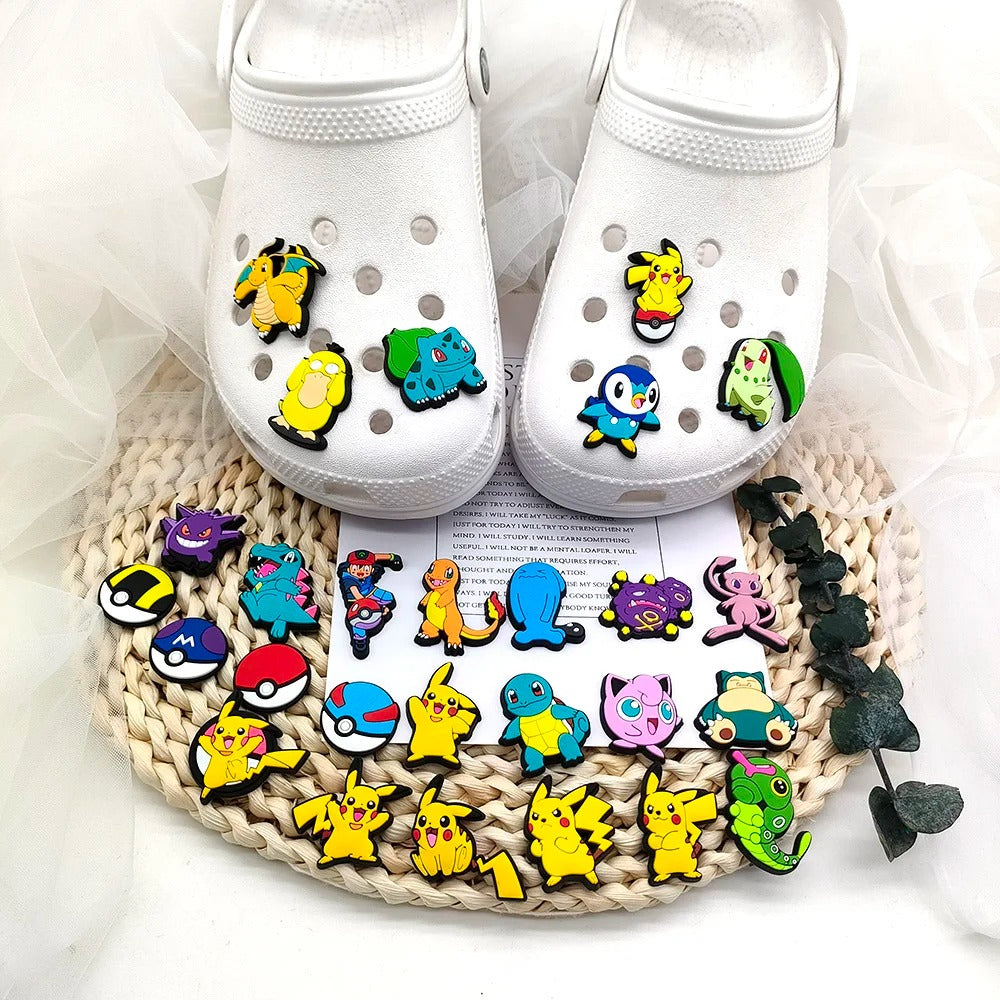6646 Pines 27 piezas de Pokemón Decoración de hebilla de zapato DIY para Crocs