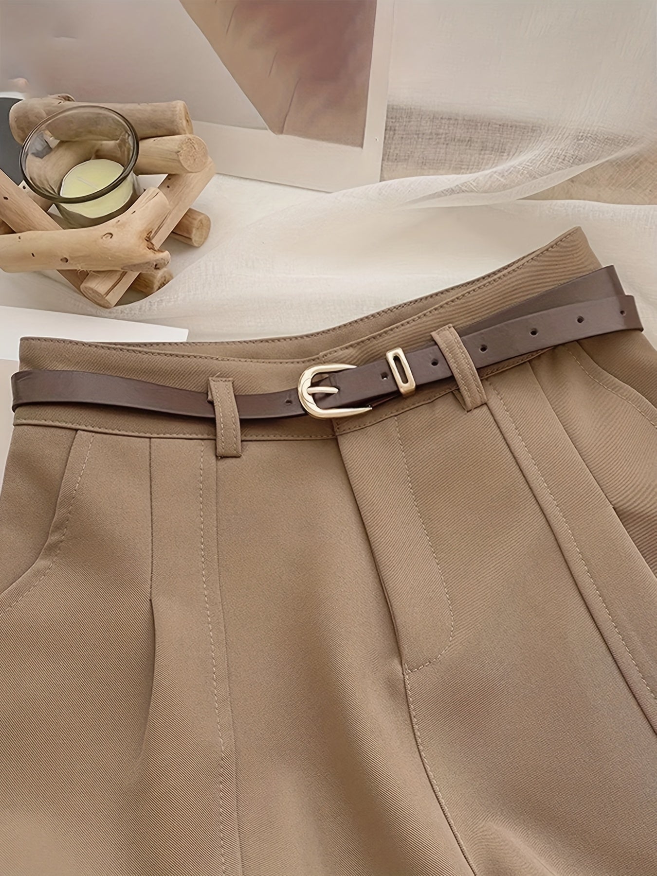 19665 1a-087 Shorts Estilo Retro & Cinturón
