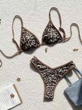 19932 1a-082 Bikini de leopardo sexy 2025 2Pzs