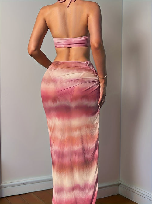 19563 1t-002 Conjunto Bikimi Tie Dye 3 Pzas