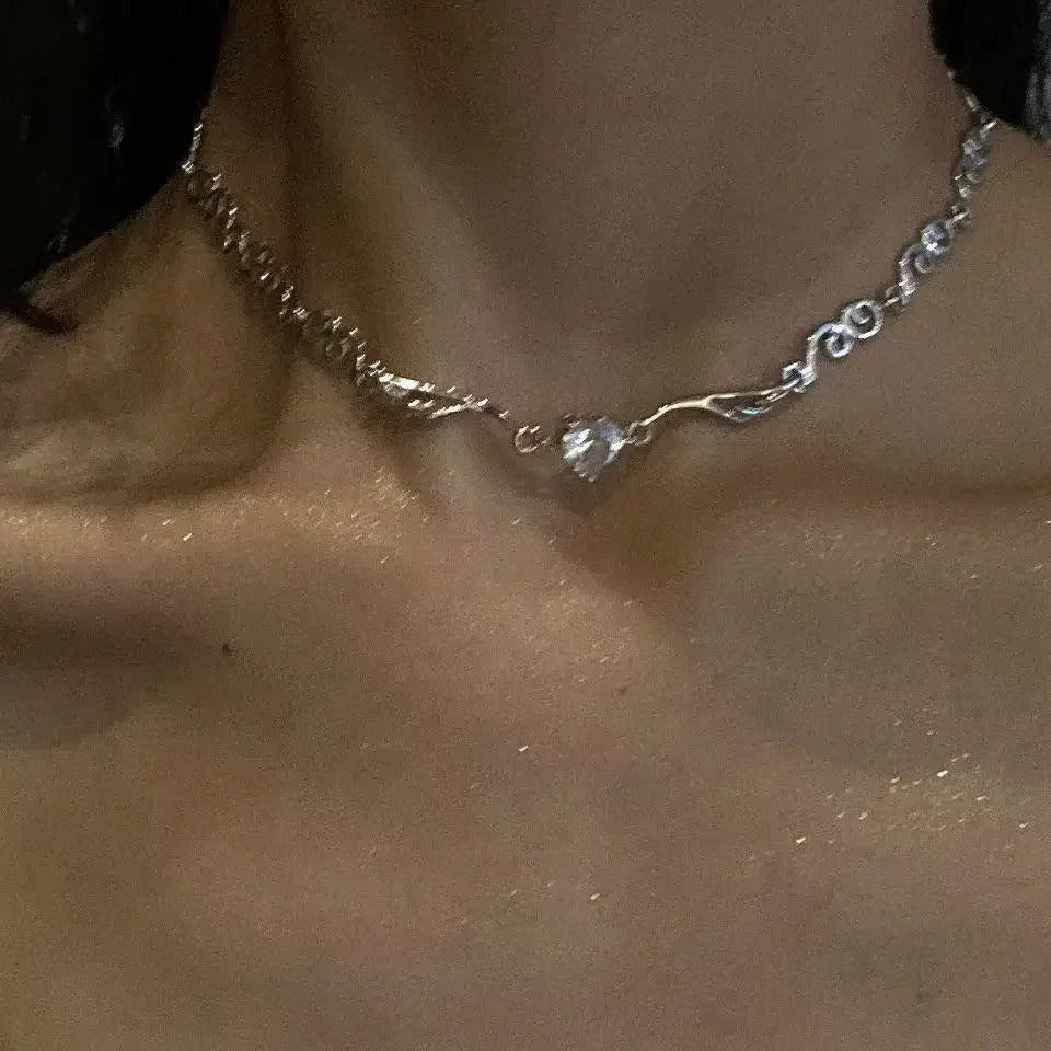 17243 1b-012 Collar de cadena de cristal 1 Pza