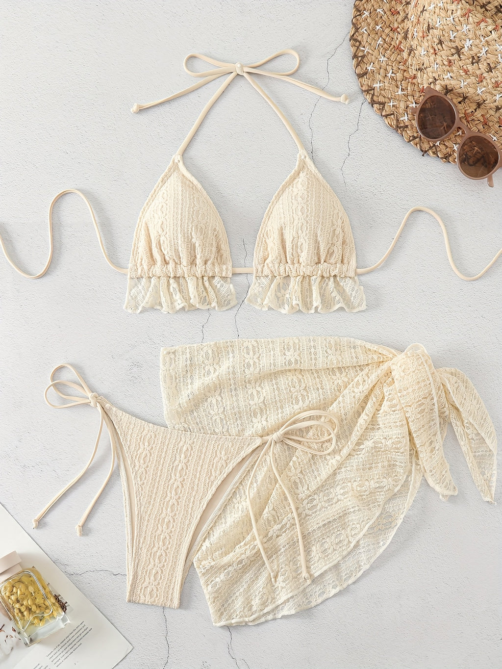 19678 1a-106 Conjunto Bikini Chal 3 Pzas