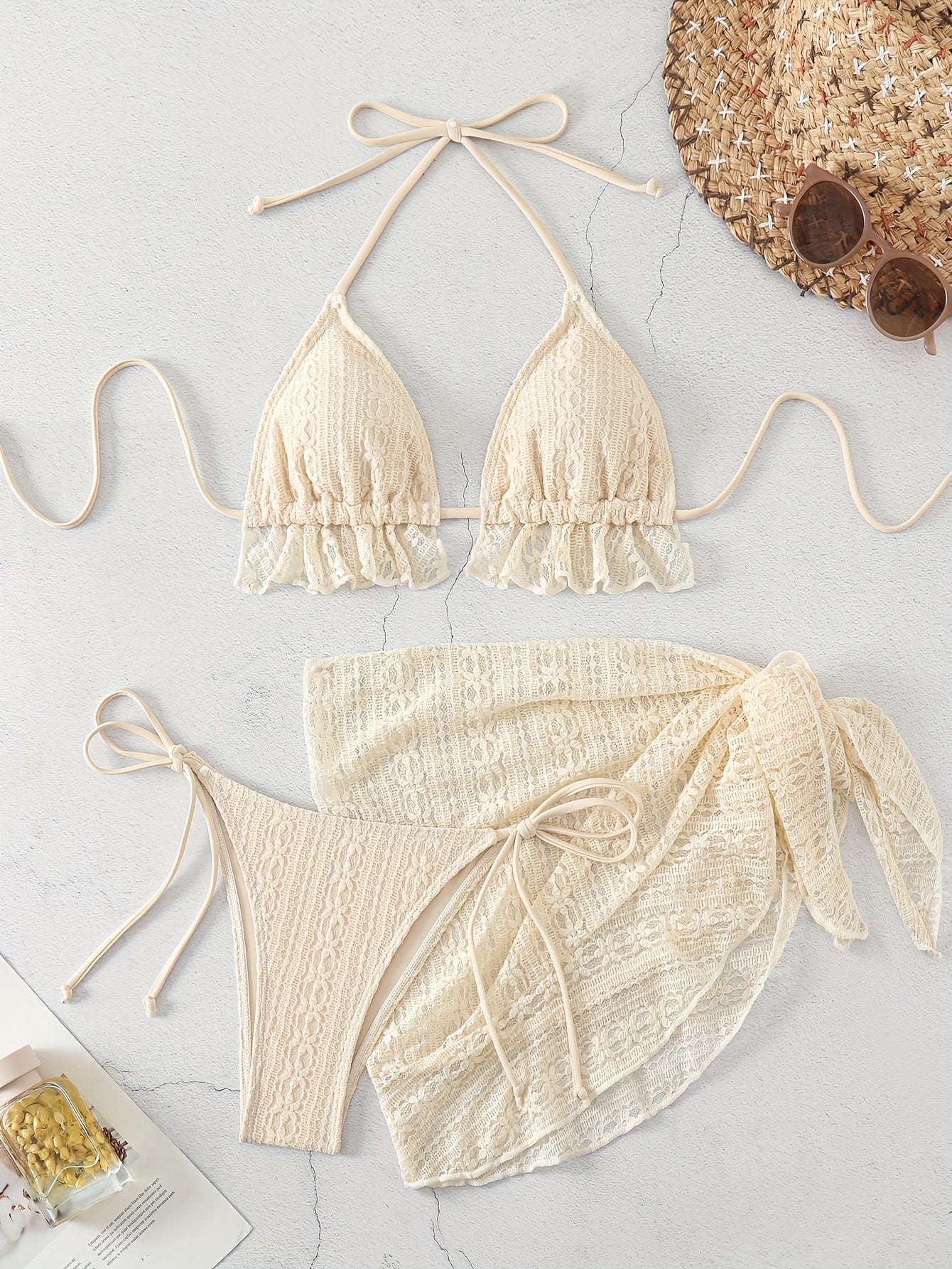 19678 1a-106 Conjunto Bikini Chal 3 Pzas