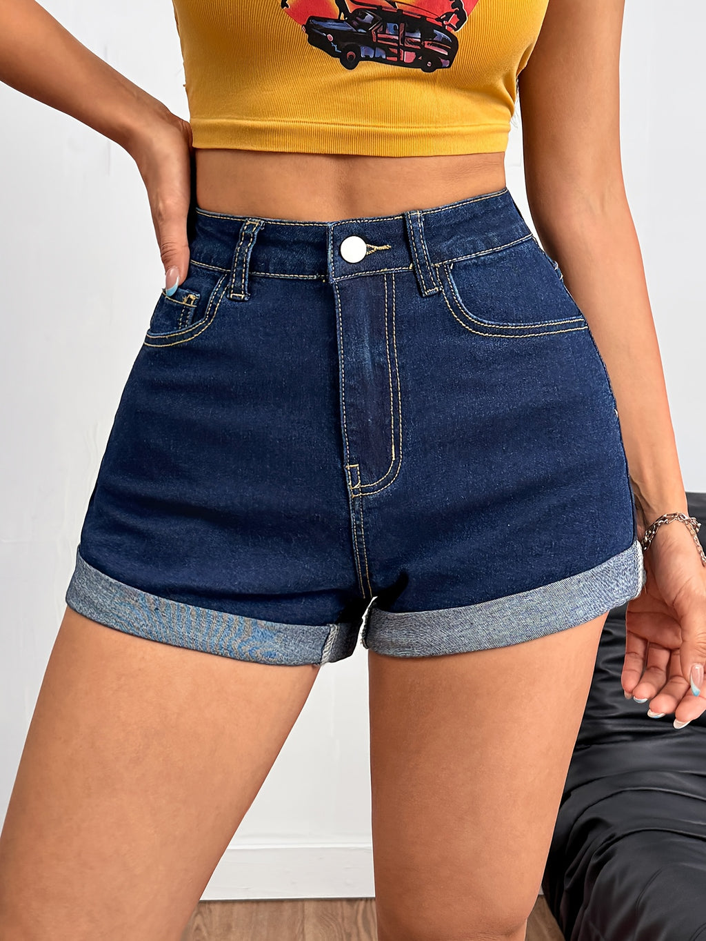 19661 1t-007 Shorts Mezclilla Elásticos 1 Pza