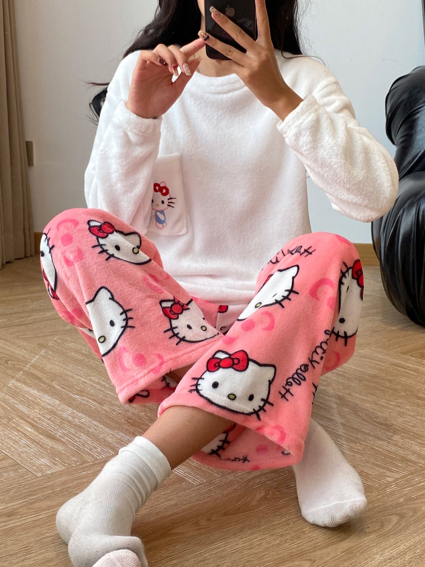 18313 1a-149 Pantalones de pijama de franela Hello Kitty 1 Pza