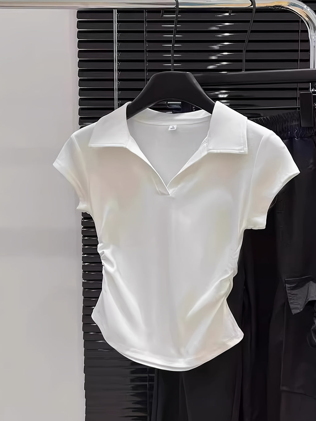 19501 1a-052 Camiseta polo de manga corta para mujer, con un