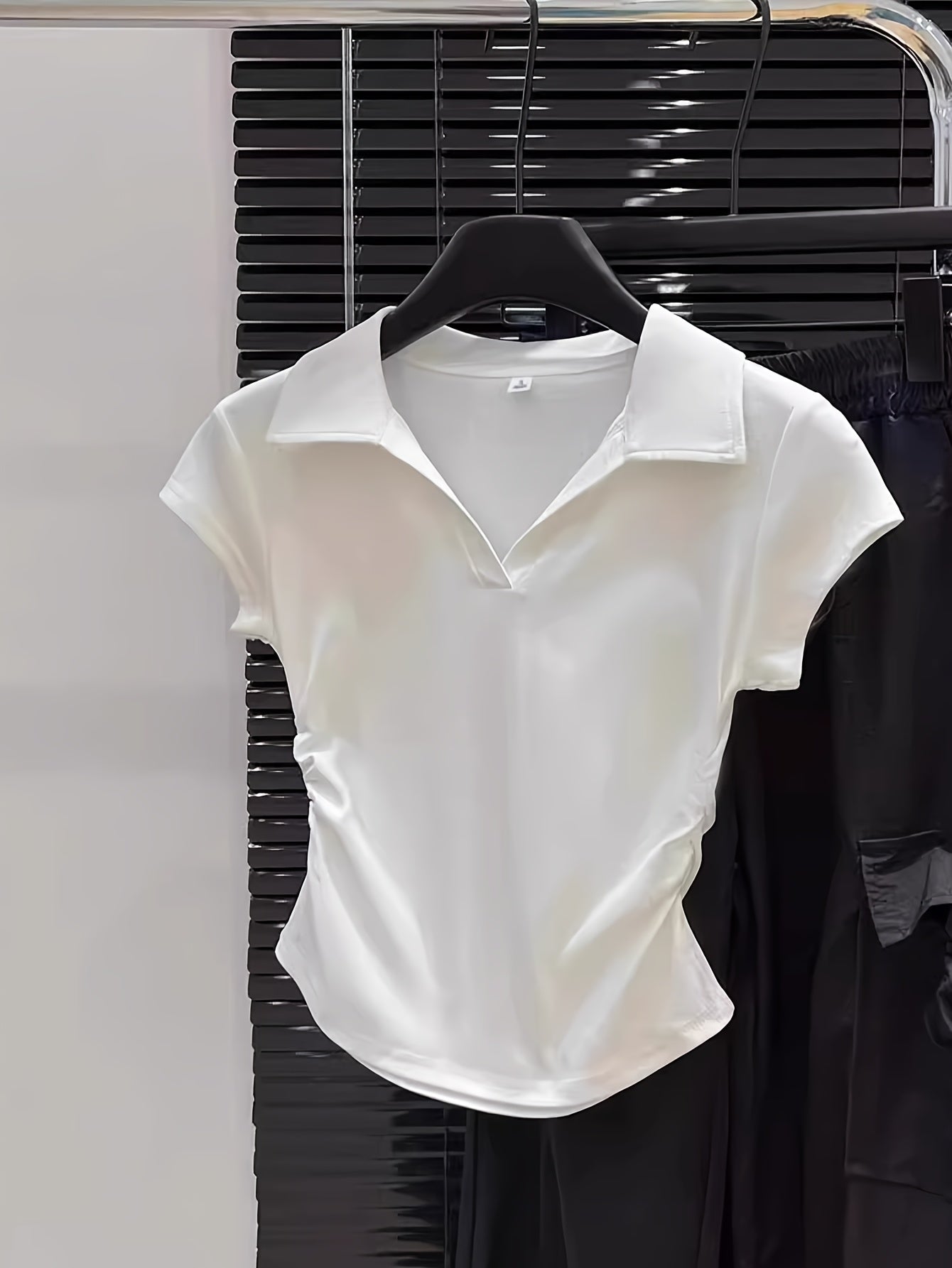 19501 1a-052 Camiseta polo de manga corta para mujer, con un