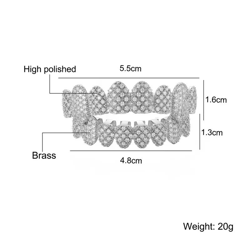 5617 1b-058 Grillz Dental de circonita cúbica Una pieza