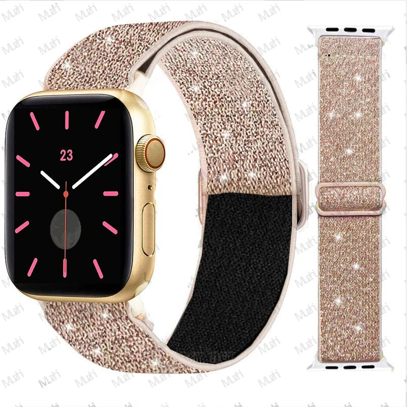 9795 2t-005 Correa una pieza de nailon elástica brillante para Apple Watch