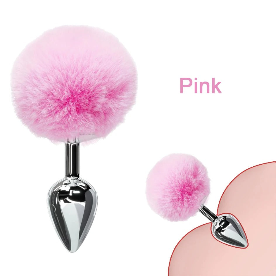 16566 1b-005 Tapón Anal cola de conejo Bdsm juego 1 Pza