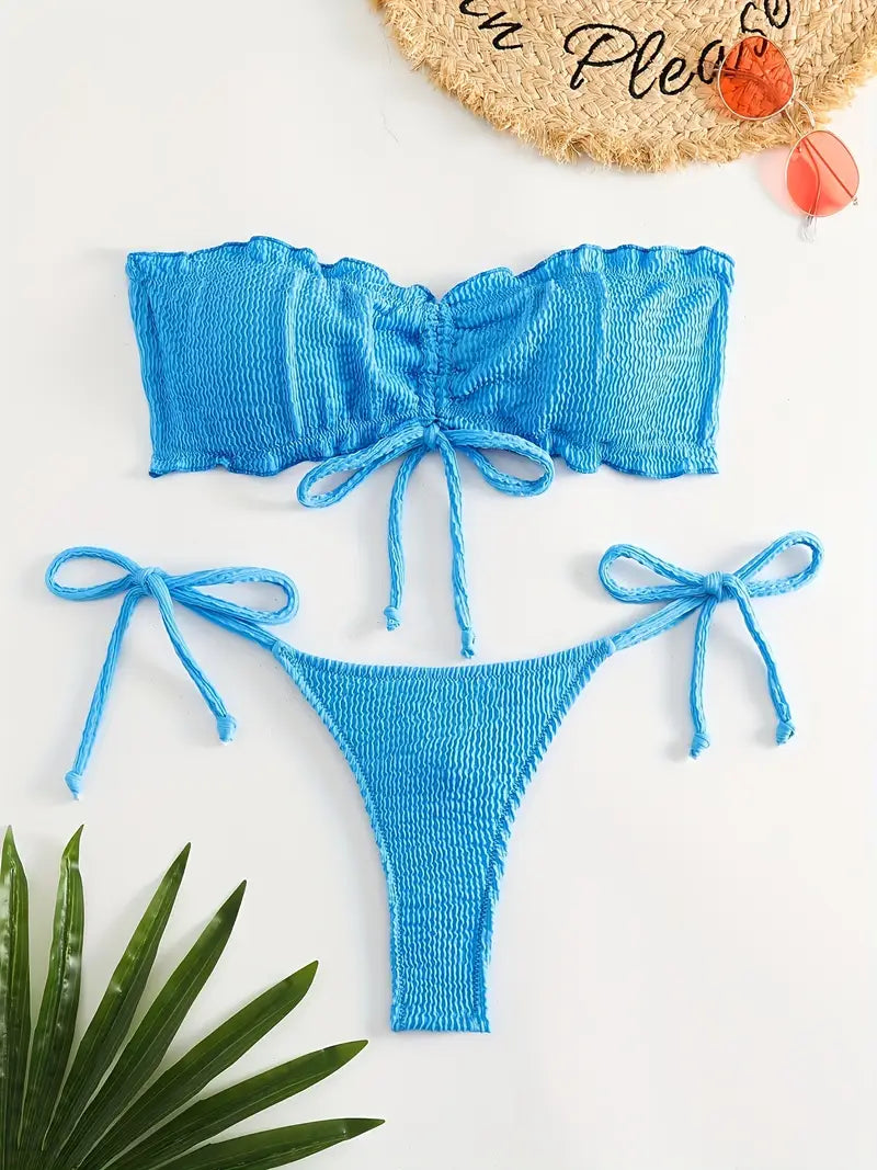 19842 1a-046 Traje de Baño Bikini Ajustado y Sexy 2Pzs