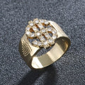 9786 1b-070 Anillo de signo de dólar de diamantes de imitación para hombres
