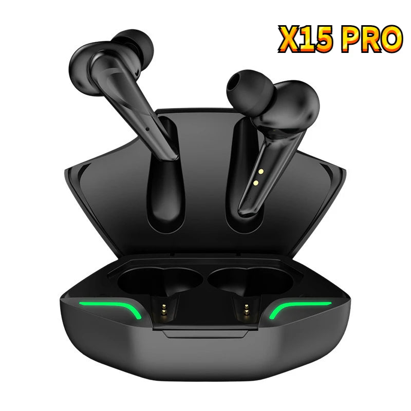 11285 B05-04 Auriculares inalámbricos X15 Pro para videojuegos, cascos con bluetooth 5,2, TWS,