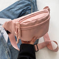 11379 1t-002 Bolso de pecho de plátano para mujer, bandolera de lona para correr, riñonera informal deportiva