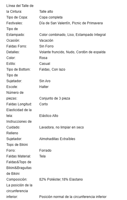 19901 1a-082 Traje de baño para mujer con tirantes de encaje 3PZS