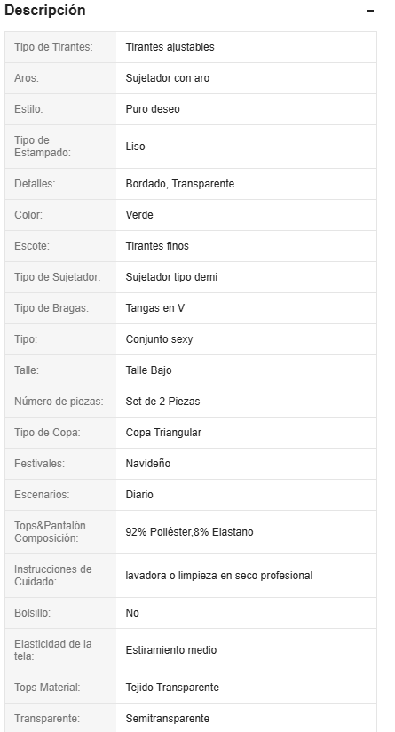 19891 1a-024 Lencería de malla con bordado floral liso con aro y tanga 2Pzs