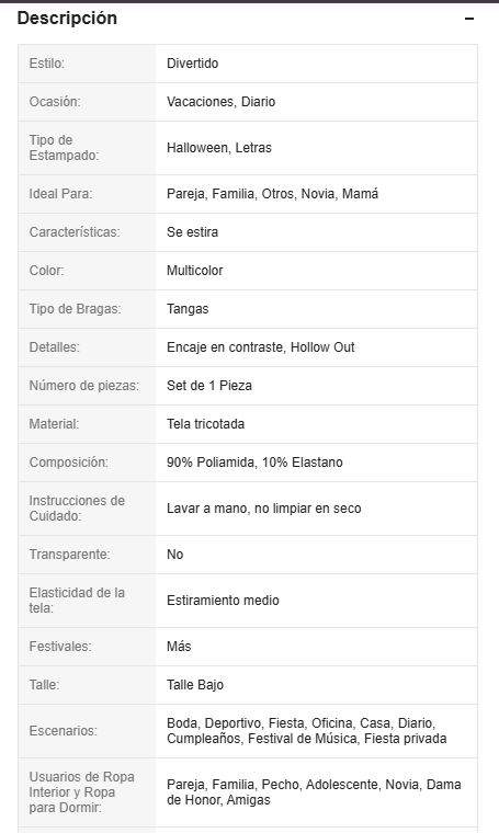 19943 1a-018 Calzones tipo tanga con estampado personalizado de letra de cristal