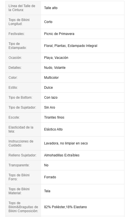 19947 1a-009 Conjunto de bikini con estampado floral 2Pzs