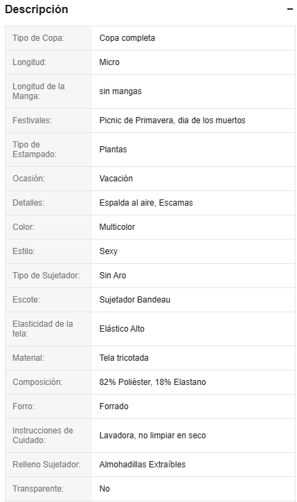 19953 1a-009 Top de bikini con estampado aleatorio