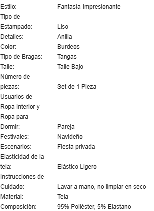 19823 id-015 Tanga sexy de talle bajo con decoración de letra