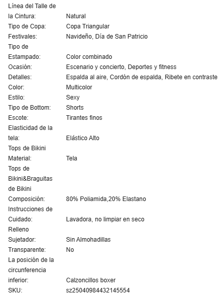 19774  1a-106 Conjunto de bikini triangular ajustable 2 Pzs