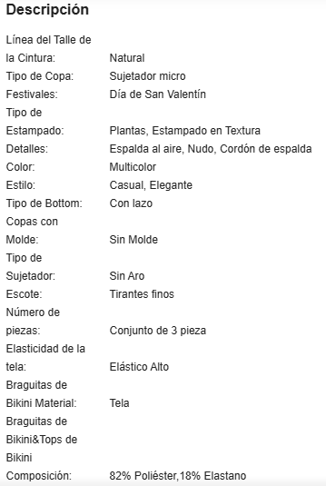 19886 1a-122 Bikini de mujer con estampado de leopardo y rosa para vacaciones 3Pzs