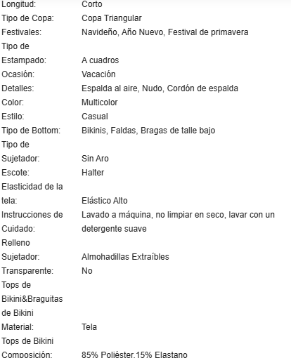 19803 1a-122 Bikinis a cuadros naranja y blanco con cuello de halter 3Pzs