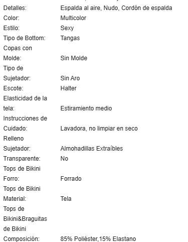 19804 1a-122 Trajes de baño para mujer 3Pzs