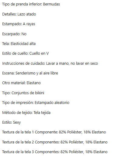19881 1a-113 Nuevo Conjunto de Bikini  3Pzs