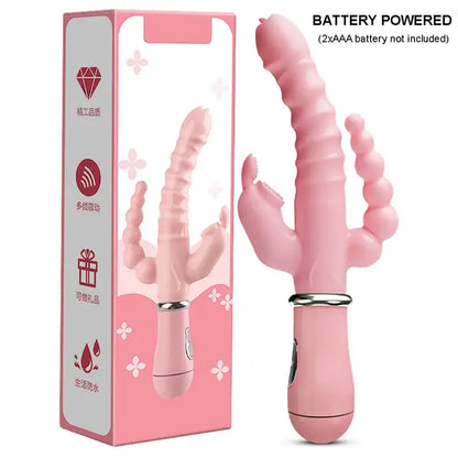 9777 b04-01 Consolador vibrador 3 en 1 para mujeres