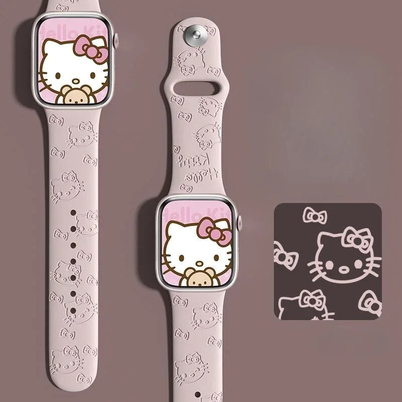 7638 b03-17 Correa de Hello Kitty de Anime para Apple Watch