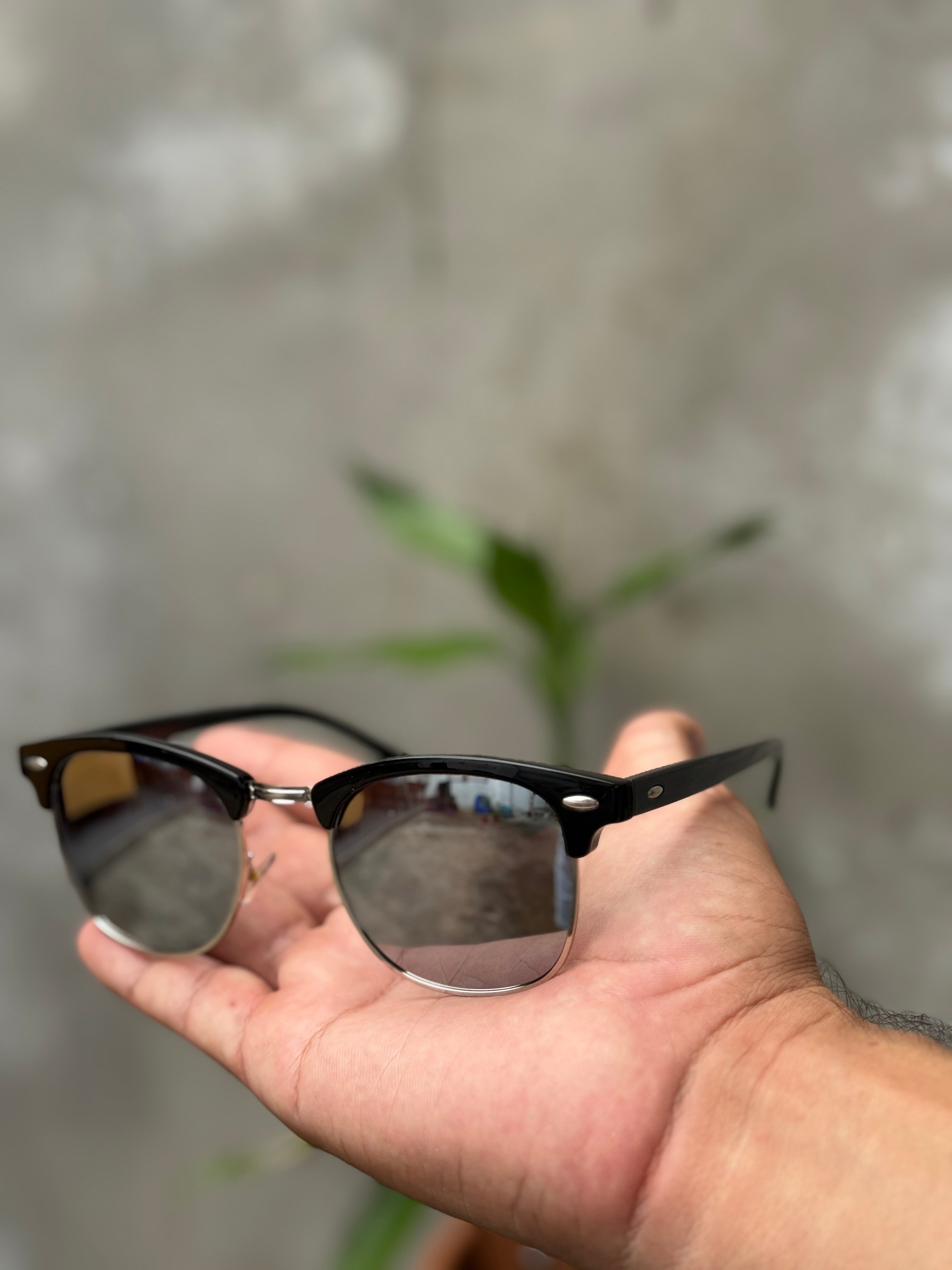 10468 1l-385 lentes clásicas De Metal, De medio marco, para conducir