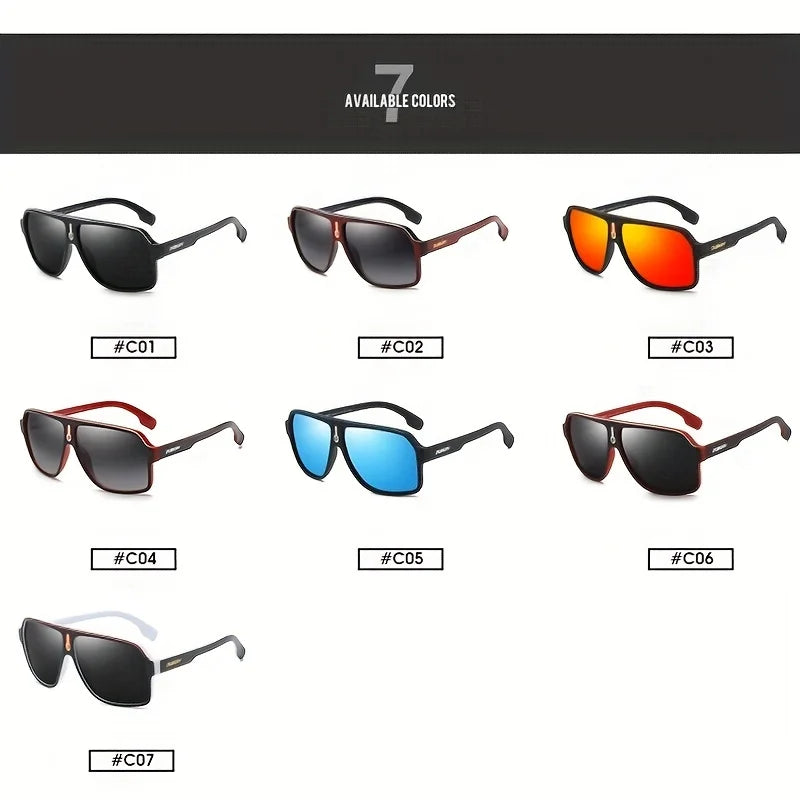 10780 1b-01-08 Gafas de sol polarizadas cuadradas para hombre y mujer