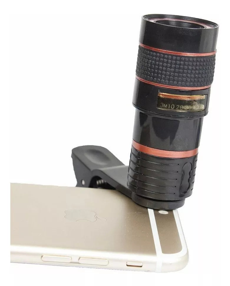 16142 2t-337 Lente externa para teléfono con teleobjetivo 8x 3 Pzas