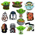 9810 b01-18 Doce piezas decoracion de zapatos Baby Yoda