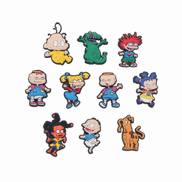 10496 b01-22 Diez Charms-Pines para Zuecos de Rugrats PVC