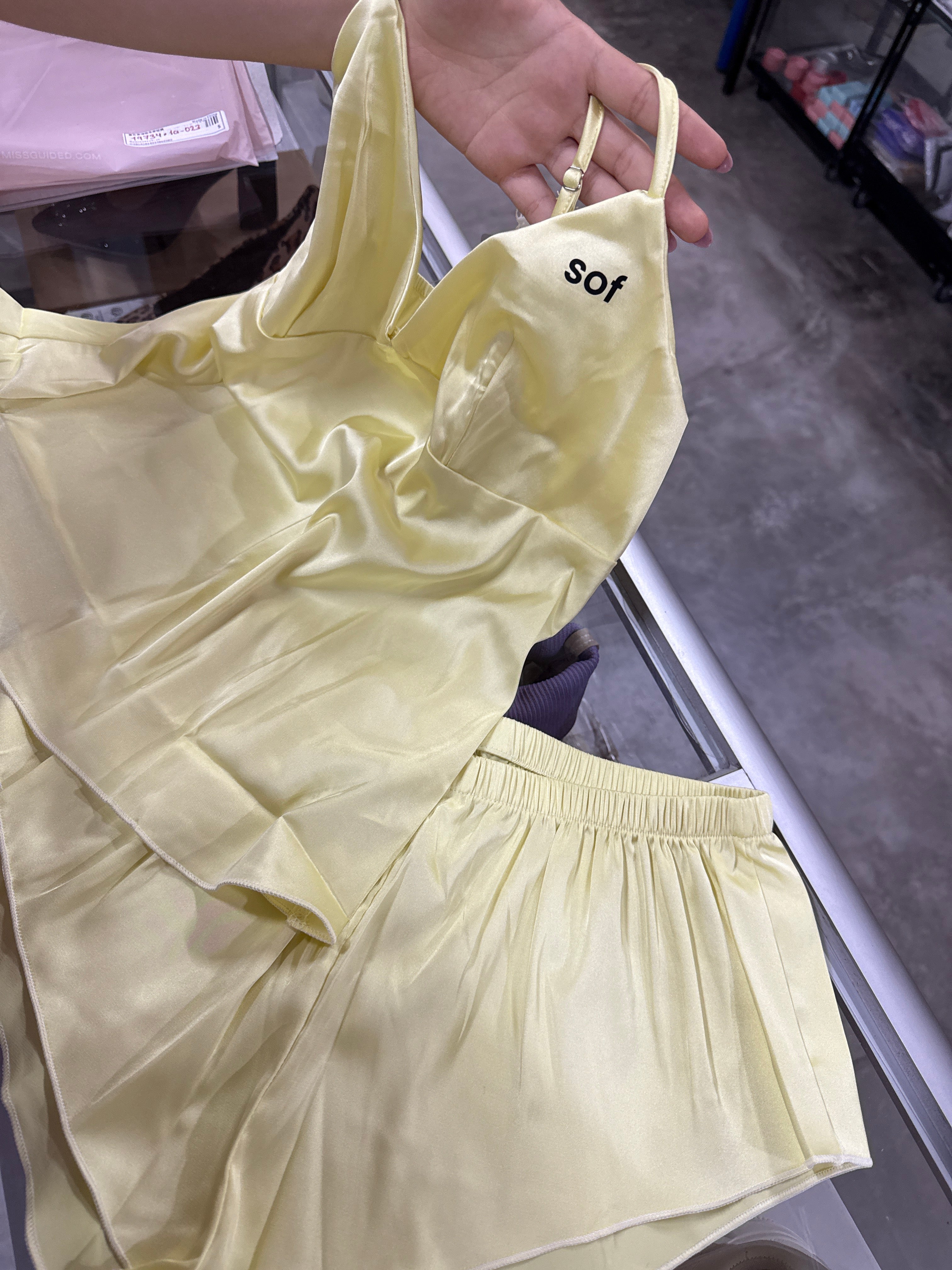 19734 1a-023 Pijama de satén suave 2 Pzas