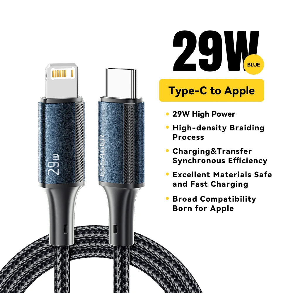 11787 2t-001 Essager Cable USB tipo C a Ligthning