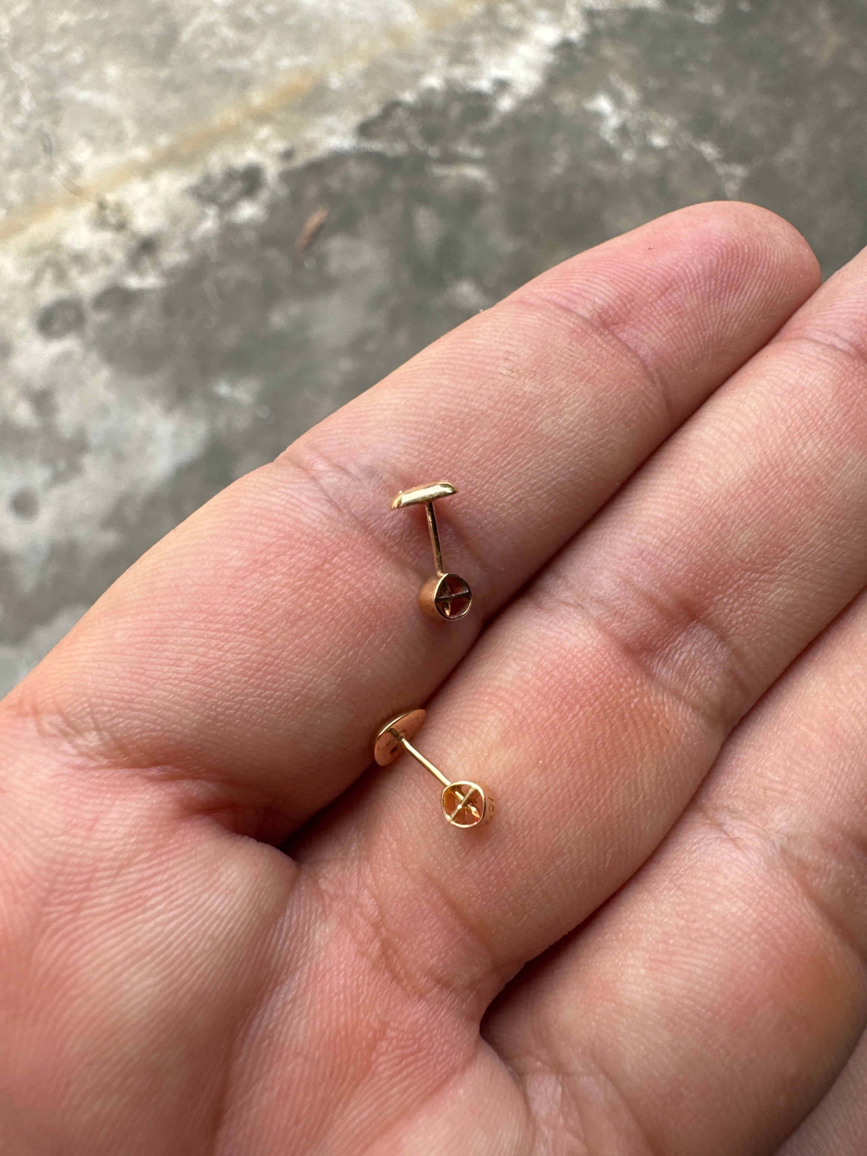 0674 Aretes Oro 18k Para Bebés Corazón