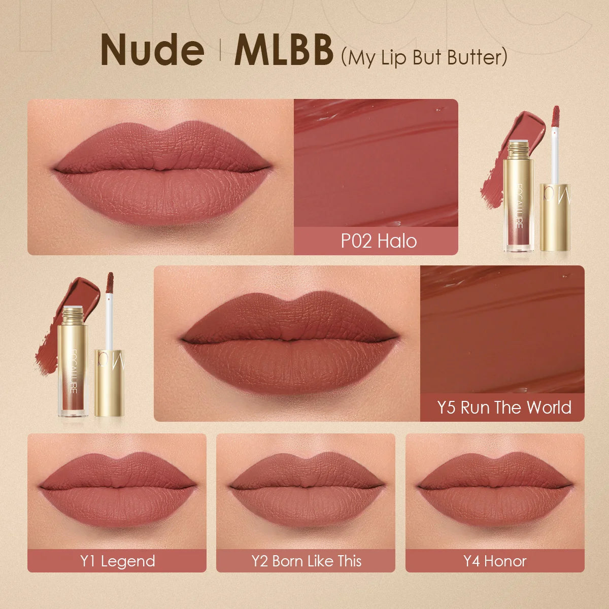 5900 1b-054 Lápiz labial líquido mate de terciopelo